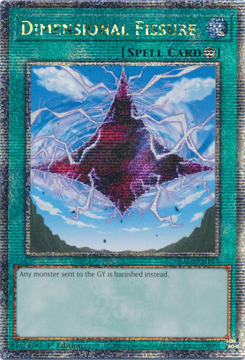 Dimensional Fissure - RA03-EN163 - Quarter Century Secret Rare - 1st Edition