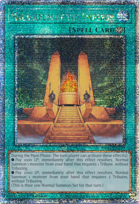 Mausoleum of the Emperor - RA03-EN167 - Quarter Century Secret Rare - 1st Edition