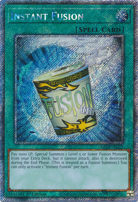 Instant Fusion (Platinum Secret Rare) - RA03-EN171 - Platinum Secret Rare - 1st Edition