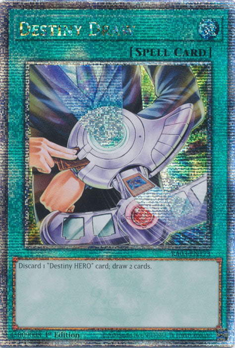 Destiny Draw - RA03-EN173 - Quarter Century Secret Rare - 1st Edition