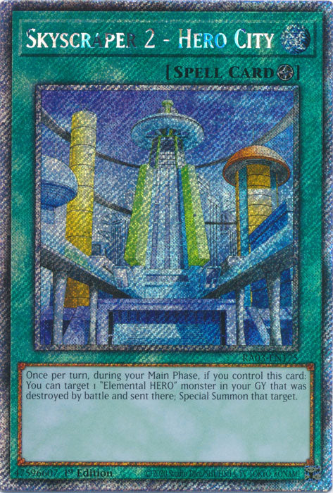 Skyscraper 2 - Hero City (Platinum Secret Rare) - RA03-EN175 - Platinum Secret Rare - 1st Edition
