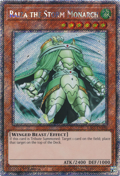 Raiza the Storm Monarch (Platinum Secret Rare) - RA03-EN180 - Platinum Secret Rare - 1st Edition