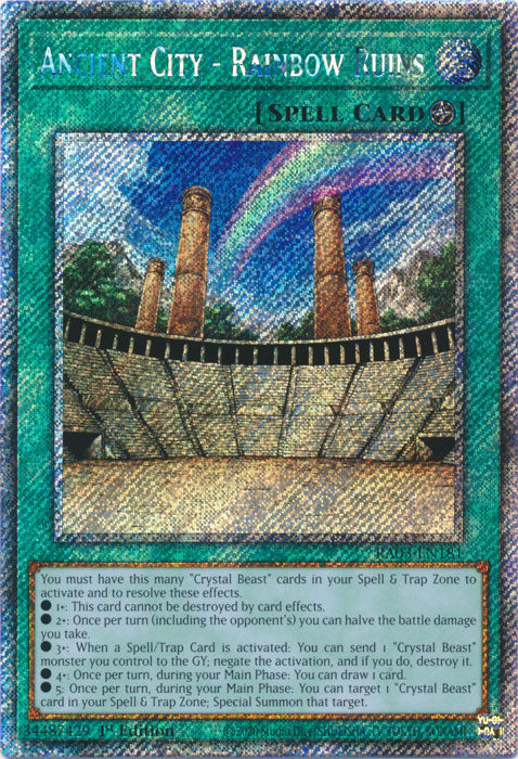 Ancient City - Rainbow Ruins (Platinum Secret Rare) - RA03-EN181 - Platinum Secret Rare - 1st Edition