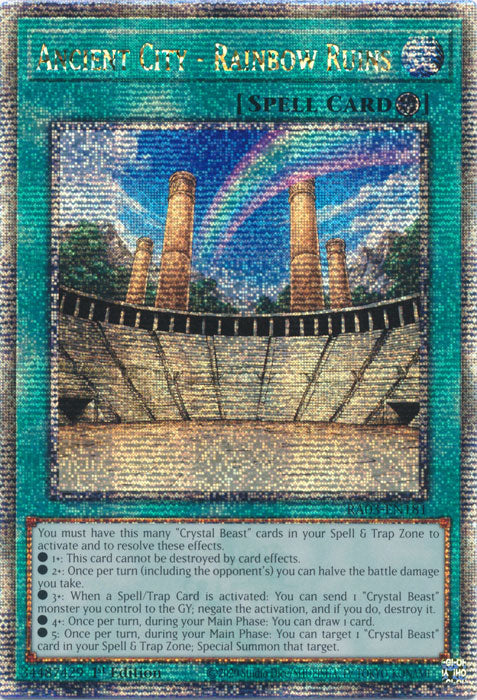Ancient City - Rainbow Ruins - RA03-EN181 - Quarter Century Secret Rare - 1st Edition