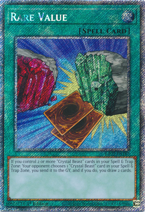 Rare Value (Platinum Secret Rare) - RA03-EN182 - Platinum Secret Rare - 1st Edition