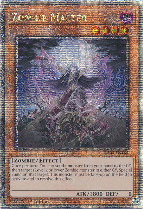 Zombie Master - RA03-EN185 - Quarter Century Secret Rare - 1st Edition