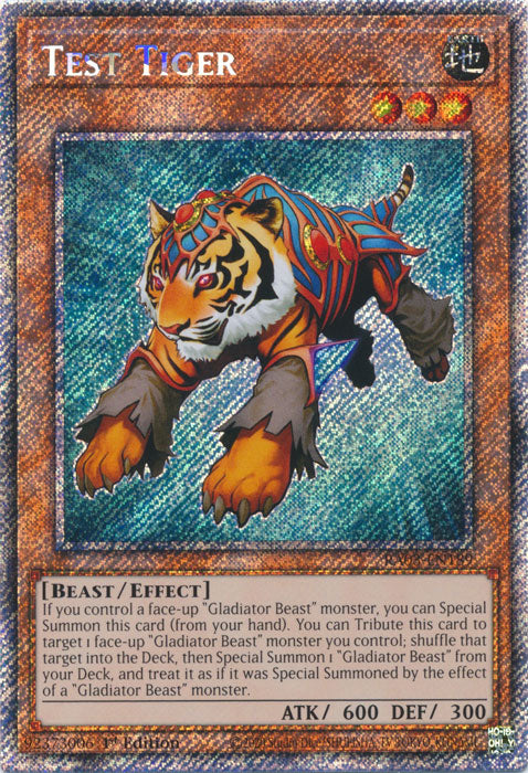 Test Tiger (Platinum Secret Rare) - RA03-EN189 - Platinum Secret Rare - 1st Edition