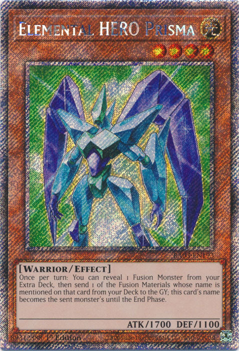 Elemental HERO Prisma (Platinum Secret Rare) - RA03-EN193 - Platinum Secret Rare - 1st Edition