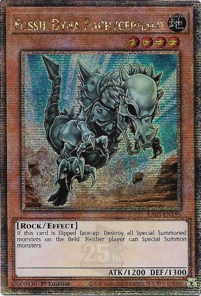 Fossil Dyna Pachycephalo - RA03-EN195 - Quarter Century Secret Rare - 1st Edition