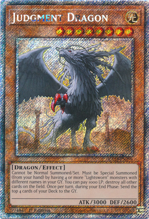 Judgment Dragon (Platinum Secret Rare) - RA03-EN196 - Platinum Secret Rare - 1st Edition