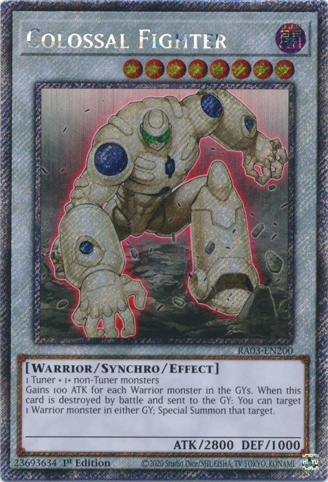 Colossal Fighter (Platinum Secret Rare) - RA03-EN200 - Platinum Secret Rare - 1st Edition