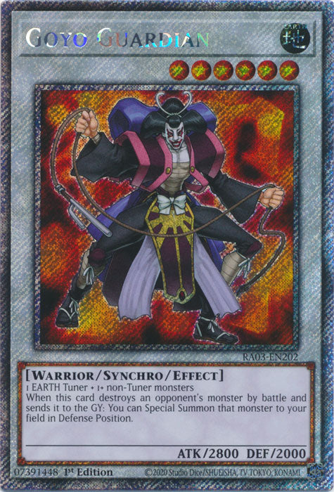 Goyo Guardian (Platinum Secret Rare) - RA03-EN202 - Platinum Secret Rare - 1st Edition