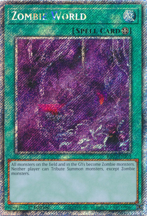 Zombie World (Platinum Secret Rare) - RA03-EN205 - Platinum Secret Rare - 1st Edition
