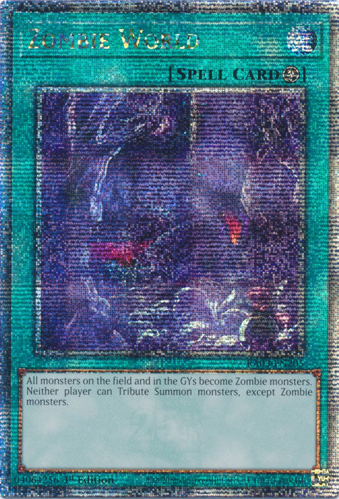 Zombie World - RA03-EN205 - Quarter Century Secret Rare - 1st Edition