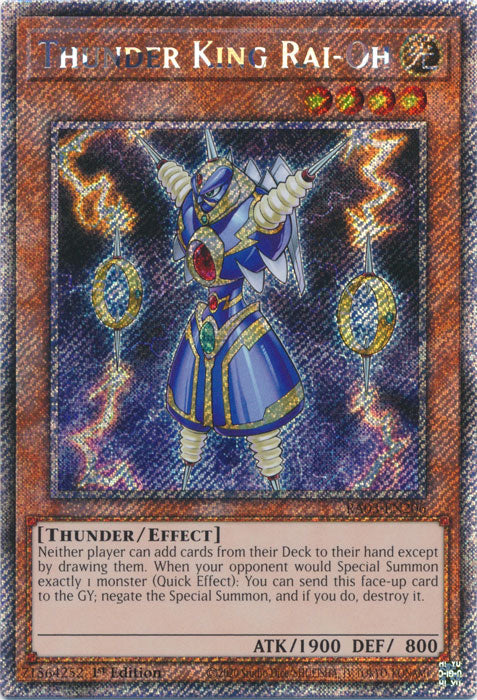 Thunder King Rai-Oh (Platinum Secret Rare) - RA03-EN206 - Platinum Secret Rare - 1st Edition