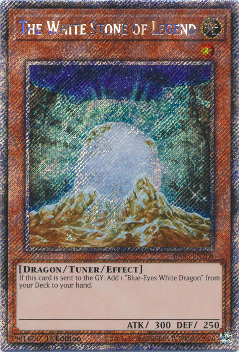 The White Stone of Legend (Platinum Secret Rare) - RA03-EN208 - Platinum Secret Rare - 1st Edition