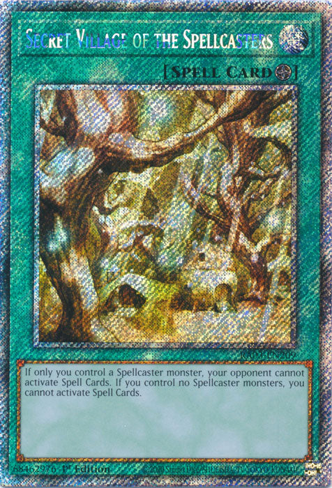 Secret Village of the Spellcasters (Platinum Secret Rare) - RA03-EN209 - Platinum Secret Rare - 1st Edition