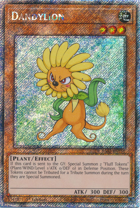 Dandylion (Platinum Secret Rare) - RA03-EN211 - Platinum Secret Rare - 1st Edition