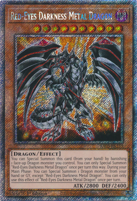 Red-Eyes Darkness Metal Dragon (Platinum Secret Rare) - RA03-EN212 - Platinum Secret Rare - 1st Edition