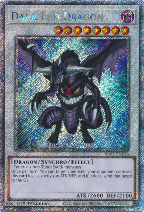 Dark End Dragon (Platinum Secret Rare) - RA03-EN216 - Platinum Secret Rare - 1st Edition