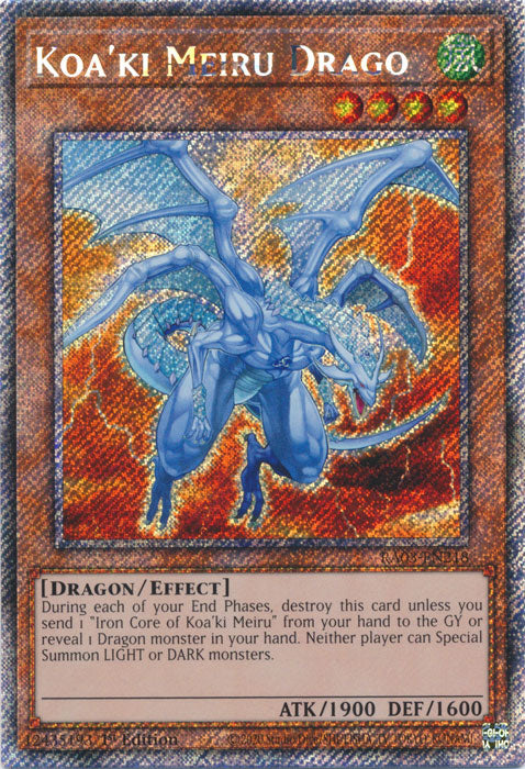 Koa'ki Meiru Drago (Platinum Secret Rare) - RA03-EN218 - Platinum Secret Rare - 1st Edition