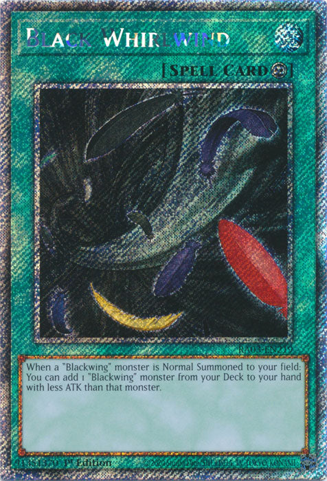 Black Whirlwind (Platinum Secret Rare) - RA03-EN219 - Platinum Secret Rare - 1st Edition