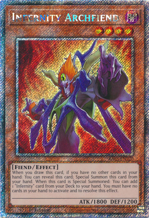 Infernity Archfiend (Platinum Secret Rare) - RA03-EN220 - Platinum Secret Rare - 1st Edition