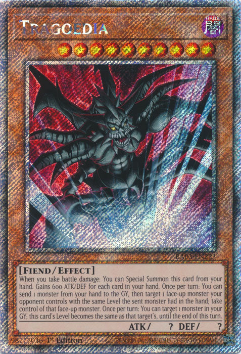 Tragoedia (Platinum Secret Rare) - RA03-EN223 - Platinum Secret Rare - 1st Edition