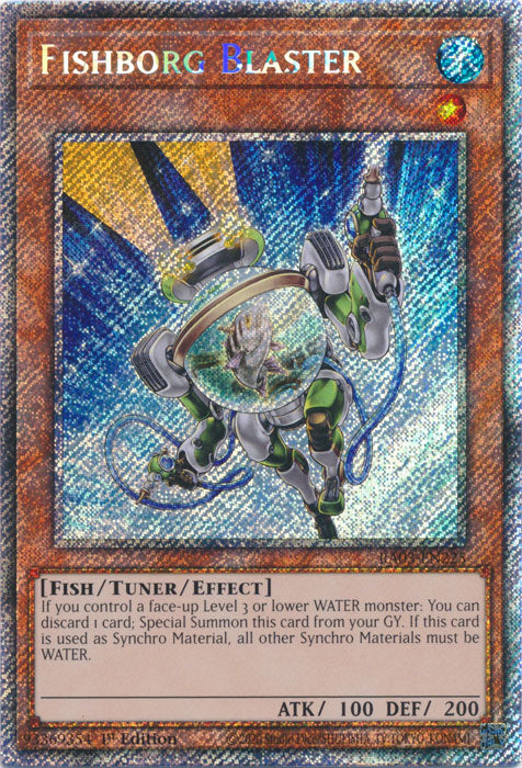 Fishborg Blaster (Platinum Secret Rare) - RA03-EN225 - Platinum Secret Rare - 1st Edition