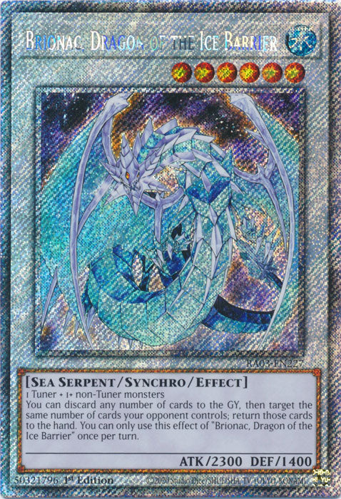 Brionac, Dragon of the Ice Barrier (Platinum Secret Rare) - RA03-EN227 - Platinum Secret Rare - 1st Edition