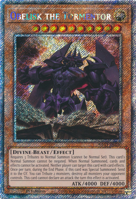 Obelisk the Tormentor (Platinum Secret Rare) - RA03-EN230 - Platinum Secret Rare - 1st Edition