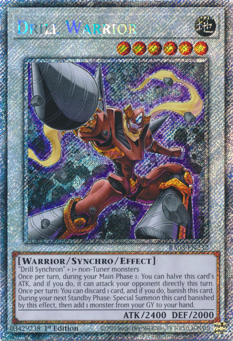 Drill Warrior (Platinum Secret Rare) - RA03-EN232 - Platinum Secret Rare - 1st Edition