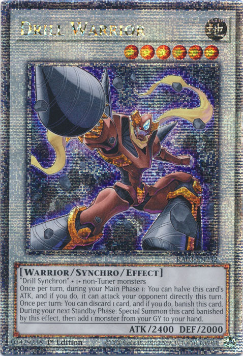 Drill Warrior - RA03-EN232 - Quarter Century Secret Rare - 1st Edition