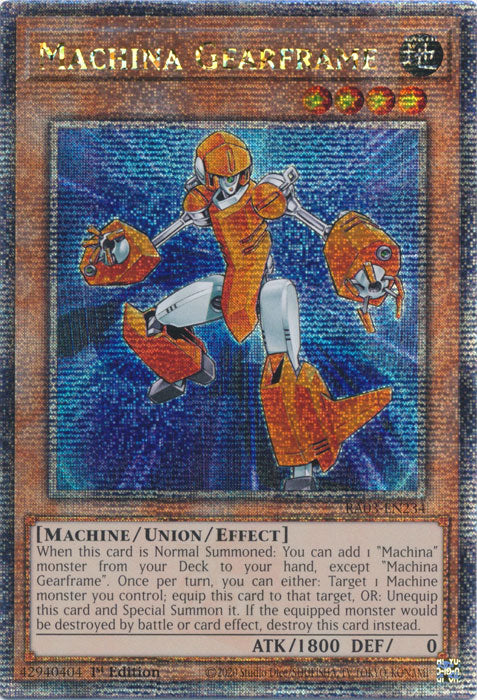 Machina Gearframe - RA03-EN234 - Quarter Century Secret Rare - 1st Edition