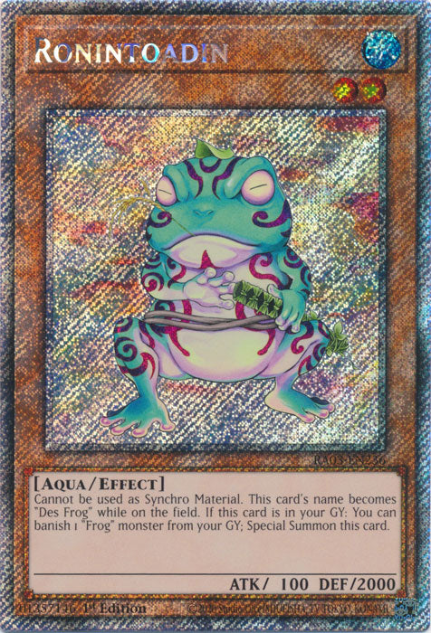 Ronintoadin (Platinum Secret Rare) - RA03-EN236 - Platinum Secret Rare - 1st Edition