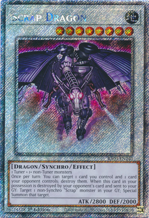 Scrap Dragon (Platinum Secret Rare) - RA03-EN240 - Platinum Secret Rare - 1st Edition