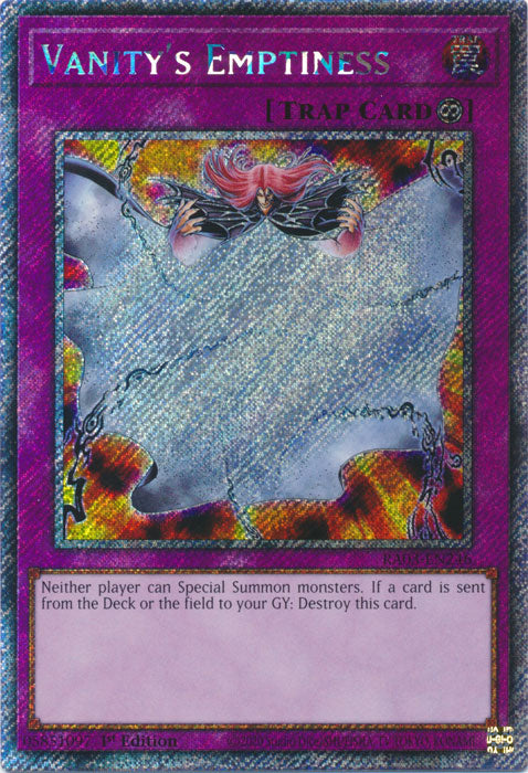 Vanity's Emptiness (Platinum Secret Rare) - RA03-EN246 - Platinum Secret Rare - 1st Edition