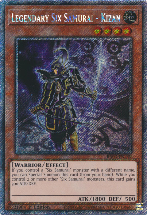 Legendary Six Samurai - Kizan (Platinum Secret Rare) - RA03-EN249 - Platinum Secret Rare - 1st Edition