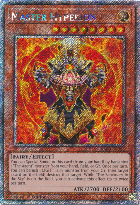 Master Hyperion (Platinum Secret Rare) - RA03-EN252 - Platinum Secret Rare - 1st Edition