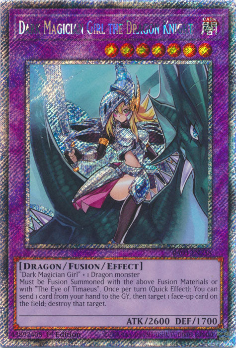 Dark Magician Girl the Dragon Knight (Platinum Secret Rare) - RA03-EN258 - Platinum Secret Rare - 1st Edition