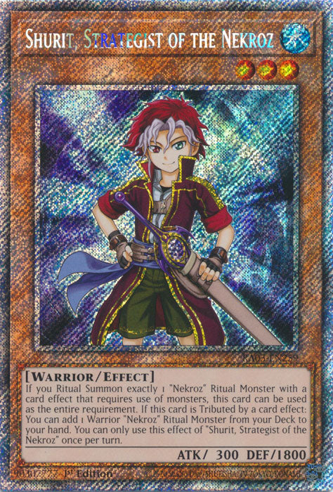 Shurit, Strategist of the Nekroz (Platinum Secret Rare) - RA03-EN259 - Platinum Secret Rare - 1st Edition
