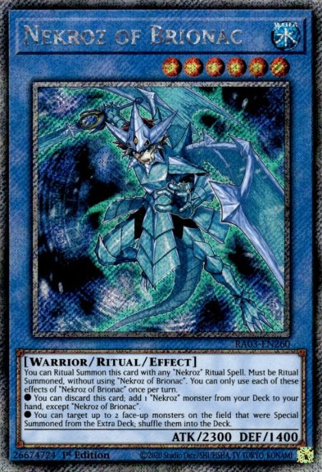 Nekroz of Brionac (Platinum Secret Rare) - RA03-EN260 - Platinum Secret Rare - 1st Edition