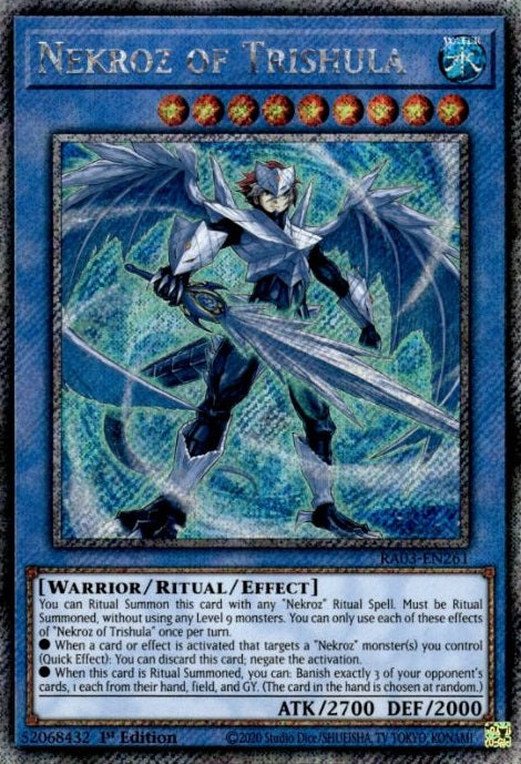 Nekroz of Trishula (Platinum Secret Rare) - RA03-EN261 - Platinum Secret Rare - 1st Edition