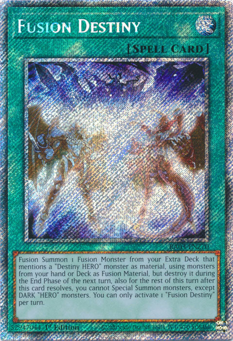 Fusion Destiny (Platinum Secret Rare) - RA03-EN270 - Platinum Secret Rare - 1st Edition