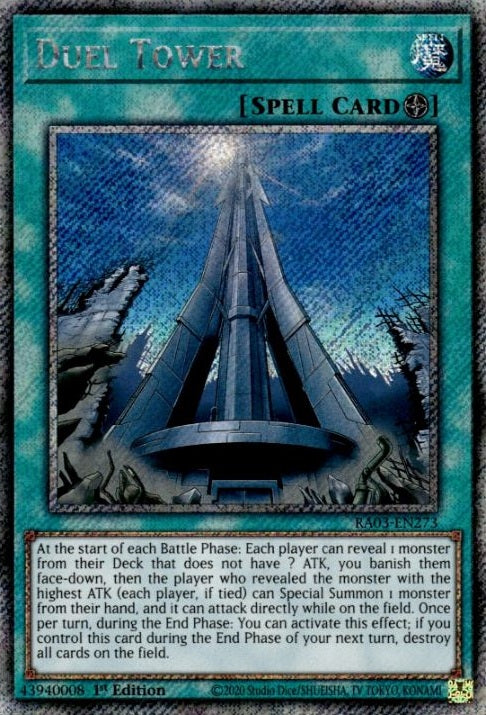 Duel Tower (Platinum Secret Rare) - RA03-EN273 - Platinum Secret Rare - 1st Edition