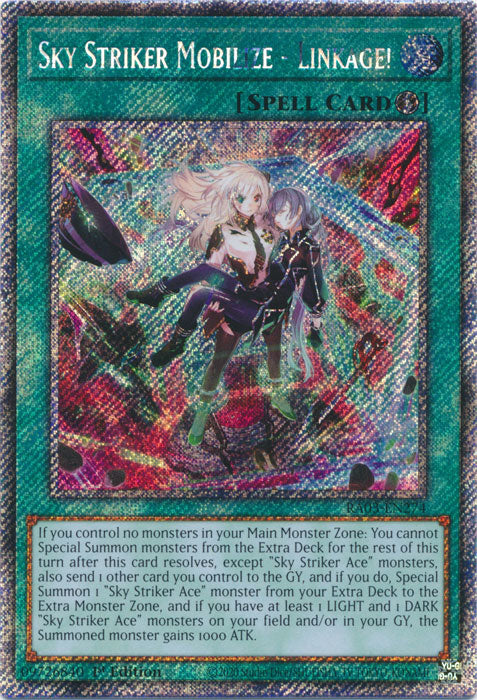 Sky Striker Mobilize - Linkage! (Platinum Secret Rare) - RA03-EN274 - Platinum Secret Rare - 1st Edition