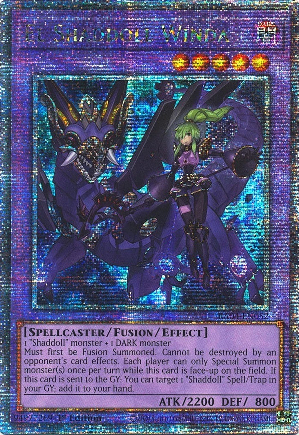 El Shaddoll Winda (Alternate Art) - RA04-EN052 - Quarter Century Secret Rare - 1st Edition