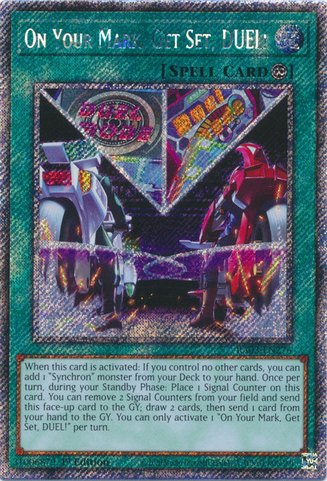 On Your Mark, Get Set, DUEL! (Platinum Secret Rare) - RA03-EN276 - Platinum Secret Rare - 1st Edition
