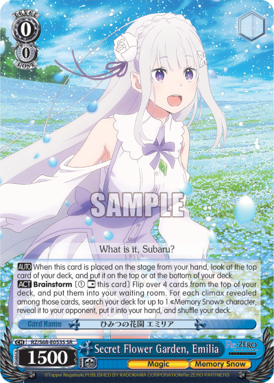 Secret Flower Garden, Emilia (SR) - RZ/S68-E053S - Super Rare available at 401 Games Canada