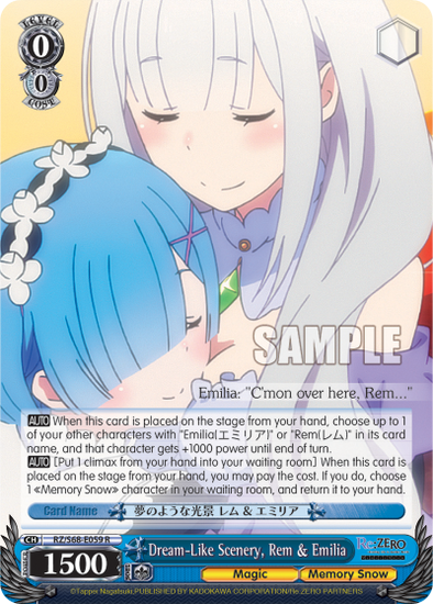 Dream-Like Scenery, Rem & Emilia - RZ/S68-E059 - Rare available at 401 Games Canada